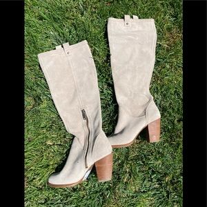 UGG Genuine Suede Block Heel Boots